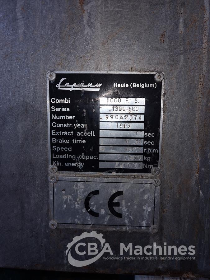 Used 1999 Washer Extractor Lapauw Combi 1000 -  100kg ( 654 )