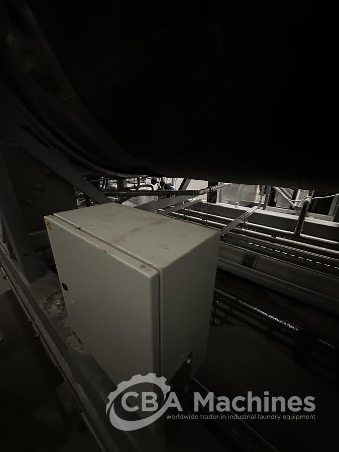 Used 2020 Kannegiesser Complete CBW Tunnel System PT 13x60 + Press PP10-60-40 + Shuttle + 3x DII-60 GAS + Step Conveyor + Lint Filter + Conveyors