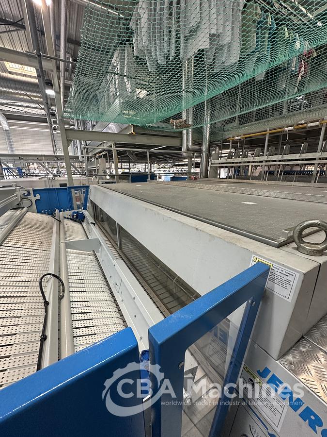 Used 2009 Ironing Line Lapauw 2x1200x3300 GAS + Jensen Classic + MFS Folder (905-906-907)