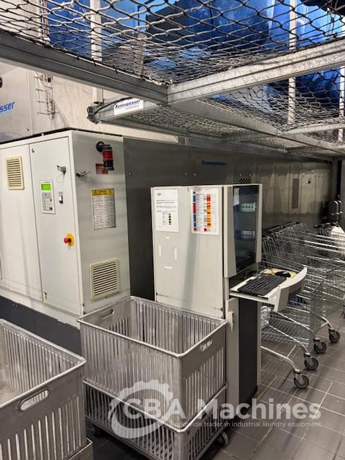 Used 2008 Kannegiesser CBW System 8x36kg PowerTrans BT + centrifuge + 3x DT40 GAS + Shuttle