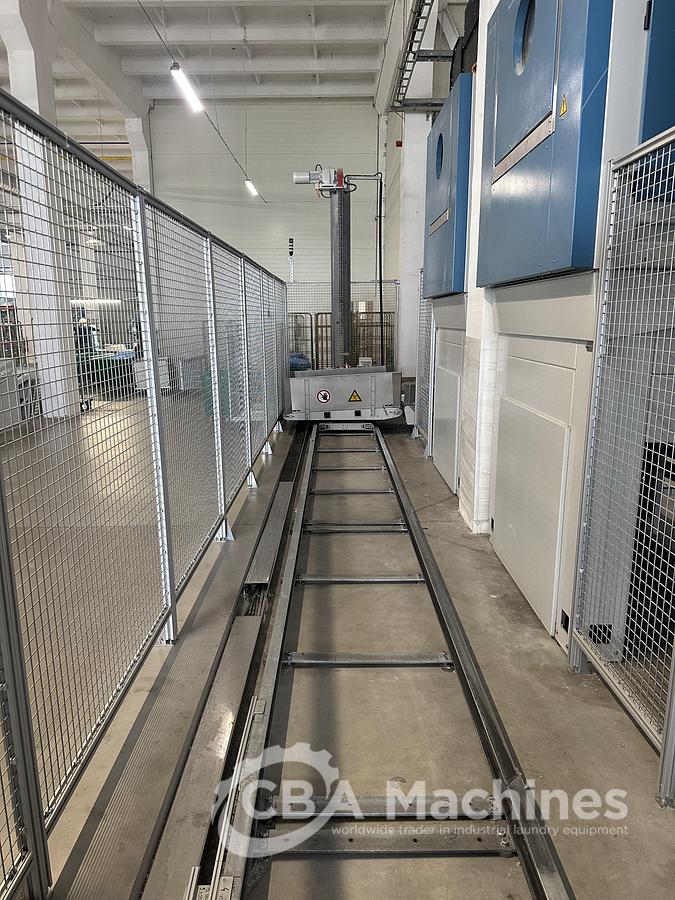 Used 2020 Kannegiesser Complete CBW Tunnel System PT 13x60 + Press PP10-60-40 + Shuttle + 3x DII-60 GAS + Step Conveyor + Lint Filter + Conveyors