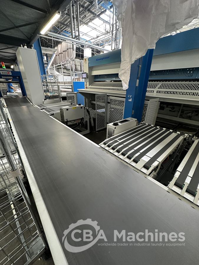 Used 2023 Kannegiesser Ironing line EMQ synchro pro 40-01+2-4/4-1/2 (1033) + HighPower HPM 3x1200x4000mm (1034) + SFM-E 40(42)-1/2-3-KR3-R-ISP4 (1035)