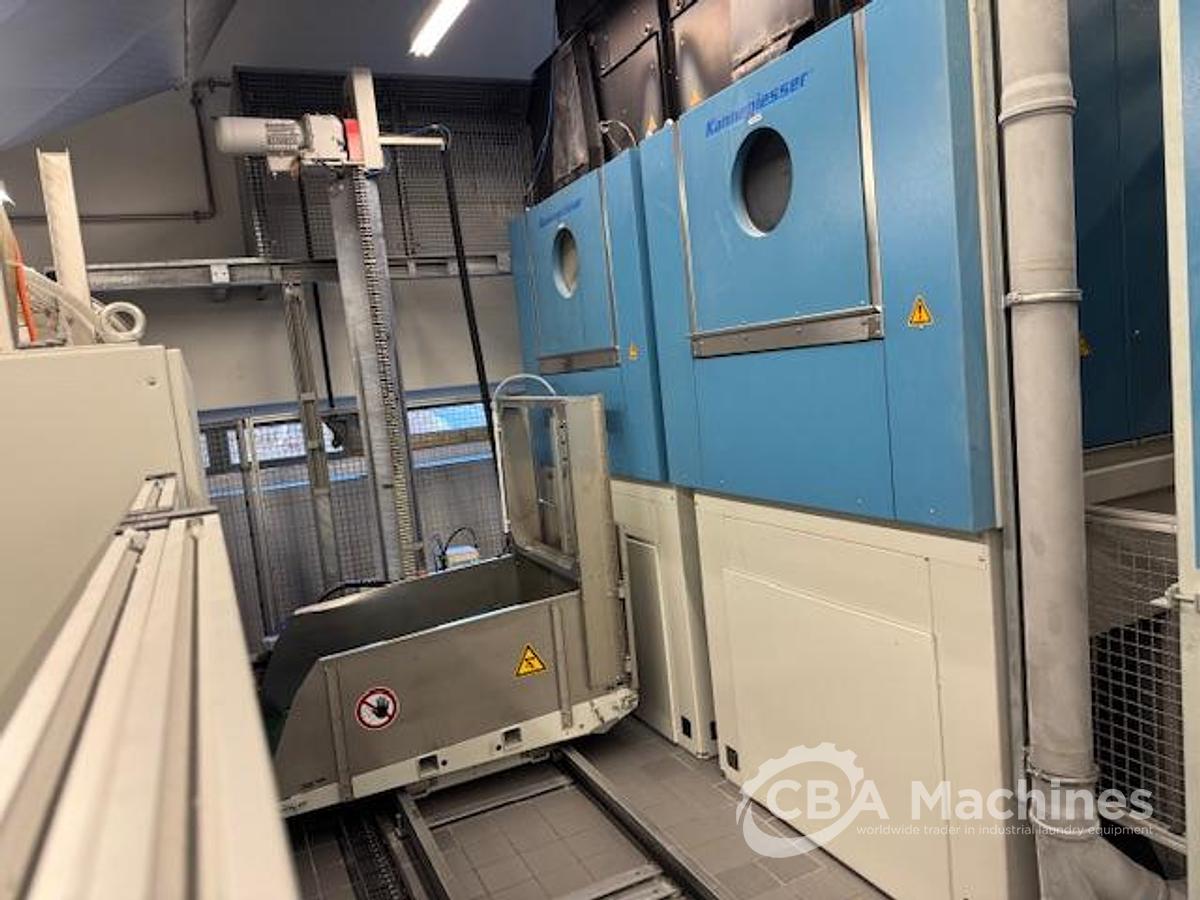 Used 2008 Kannegiesser CBW System 8x36kg PowerTrans BT + centrifuge + 3x DT40 GAS + Shuttle