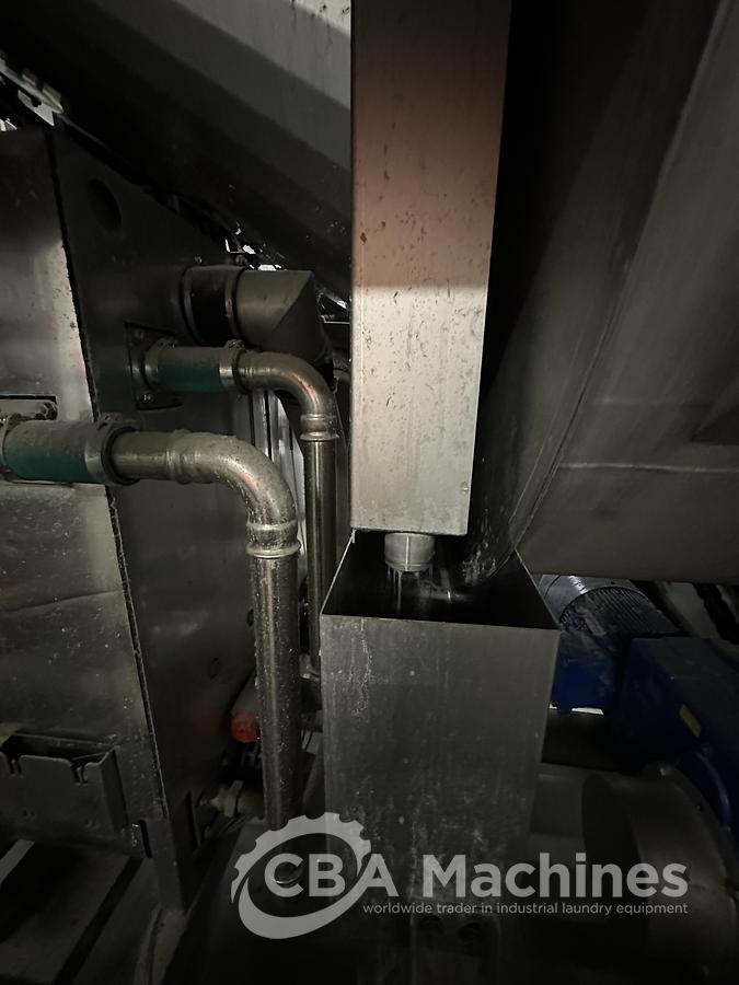 Used 2020 Kannegiesser Complete CBW Tunnel System PT 13x60 + Press PP10-60-40 + Shuttle + 3x DII-60 GAS + Step Conveyor + Lint Filter + Conveyors