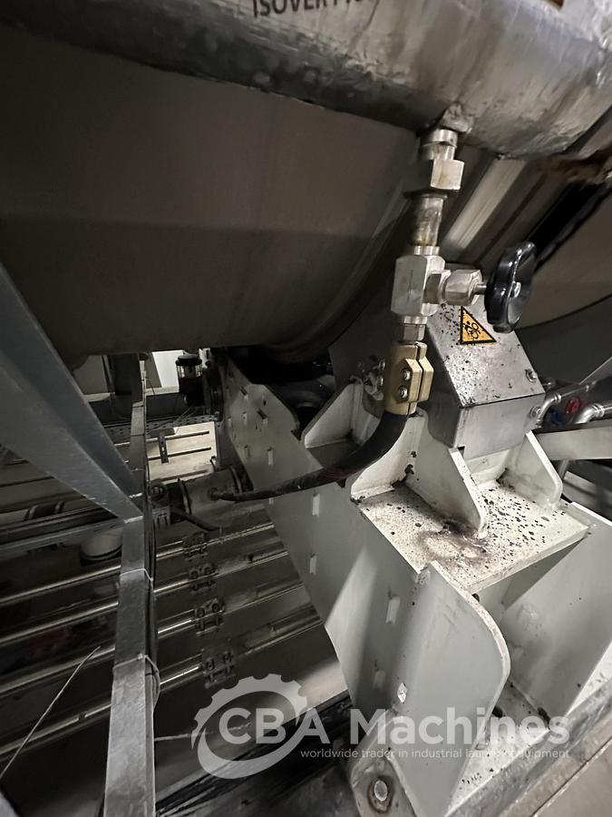 Used 2020 Kannegiesser Complete CBW Tunnel System PT 13x60 + Press PP10-60-40 + Shuttle + 3x DII-60 GAS + Step Conveyor + Lint Filter + Conveyors