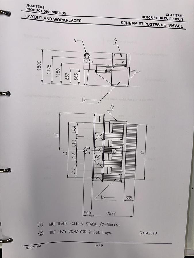 Used 2009 Folder Jensen MFS 3300mm 4 lanes (907)