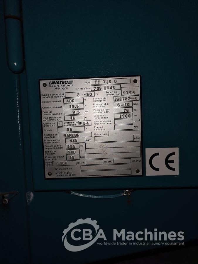 Used 1996 Dryer Lavatec TT735D ( 668 )