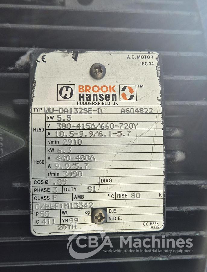 Used 1999 Dryer Lavatec TT733 D Steam 50kg with legs 175cm (853)