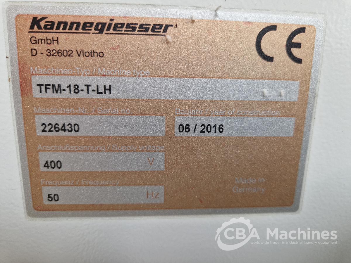 Used 2016 Towel Folder kannegiesser TFM-18-T-RH ( 740 )
