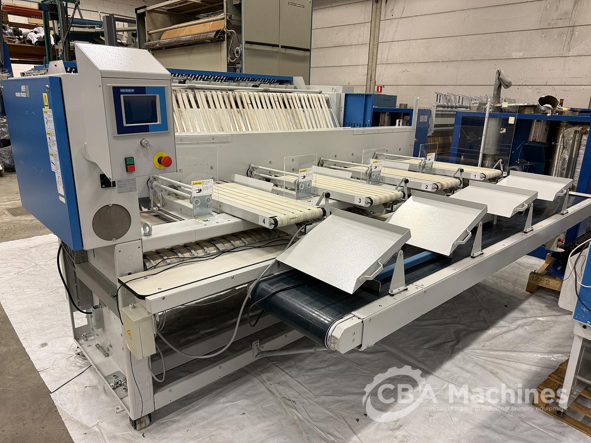 Used 2009 Ironing Line Lapauw 2x1200x3300 GAS + Jensen Classic + MFS Folder (905-906-907)
