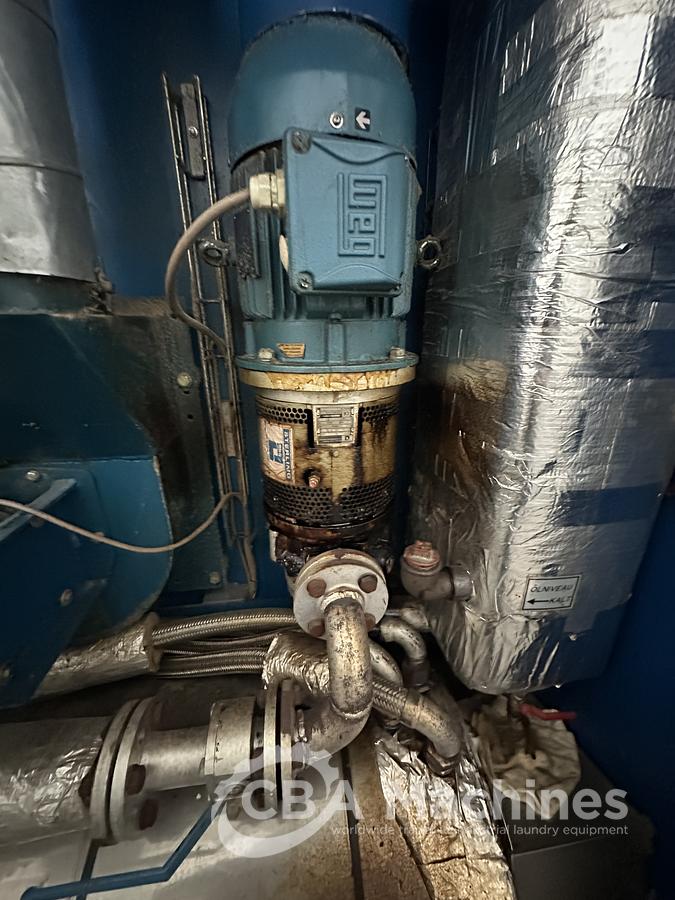 Used 2013 Lapauw small piece ironing line with vacuum table 1 roll 1600 Gas ironer and unifold 