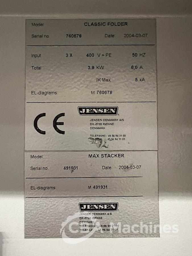 Used 2004 Folder Jensen Classic 3300mm 1-3 lanes (725)