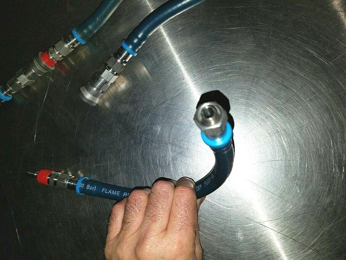 Used Swagelok Push On 3/8 inch with Hoses and Stainless Steel Fittings FREE SHIPPING