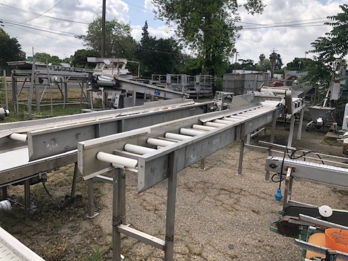 Used 18'' Wide x 30' Long Stainless Steel Belt Bed