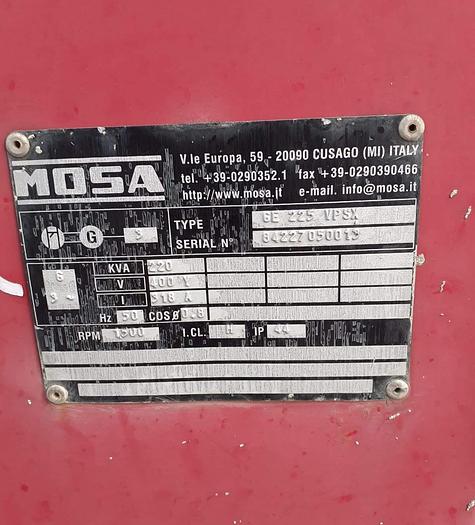 Usato Gruppo Elettrogeno, MOSA GE 225 VP SX - motore VOLVO 220 Kva