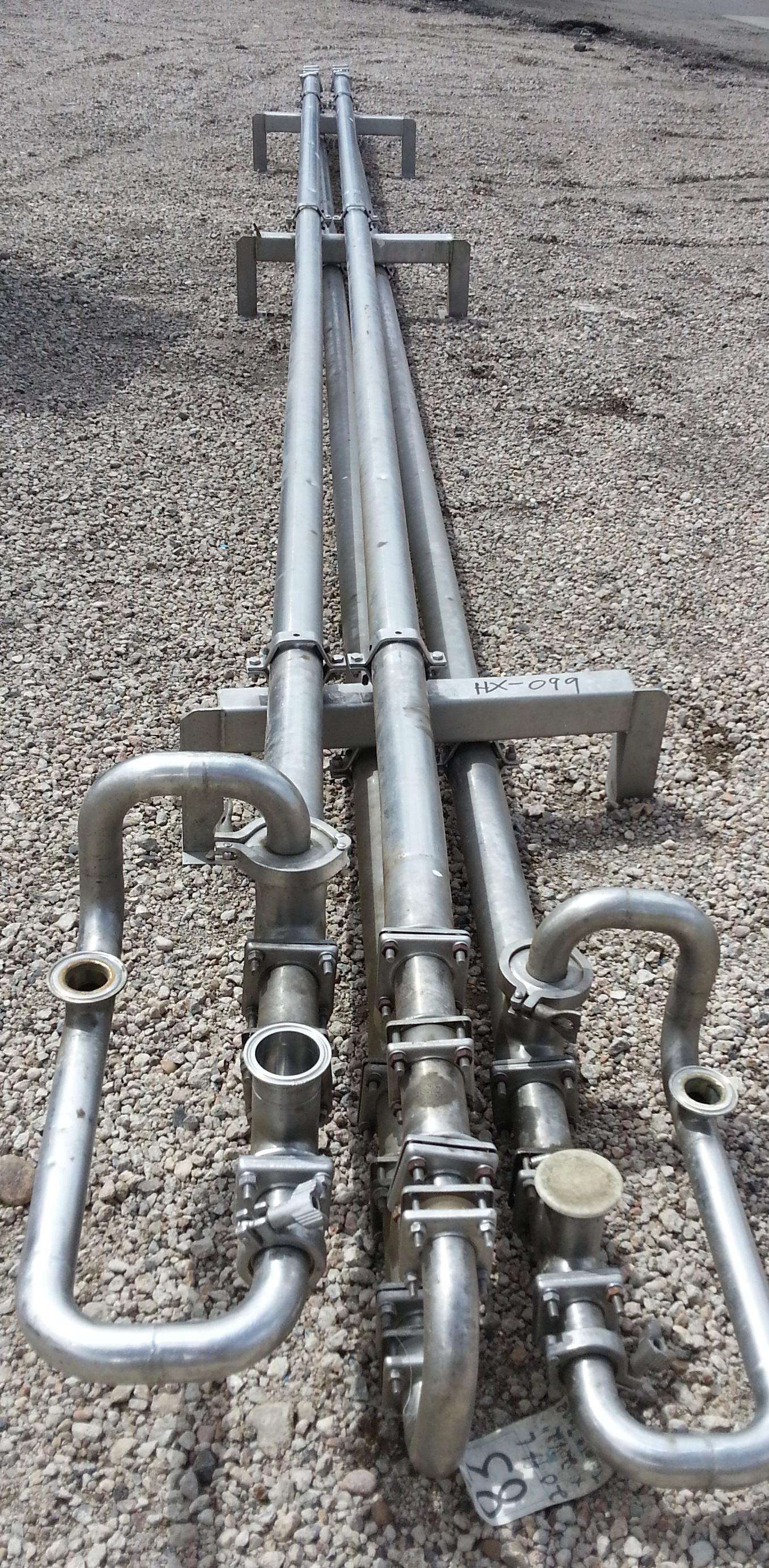 Usado 66 SQ. FT. CHERRY BURRELL TRIPLE-TUBE HEAT EXCHANGER