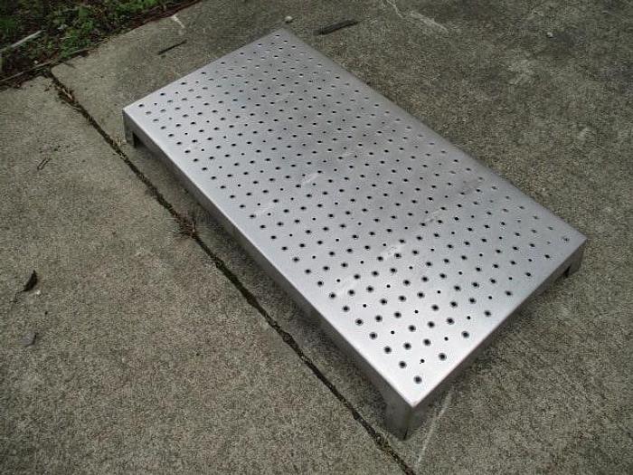 Used Work Platform; 34"x18", Perforated Stainless deck