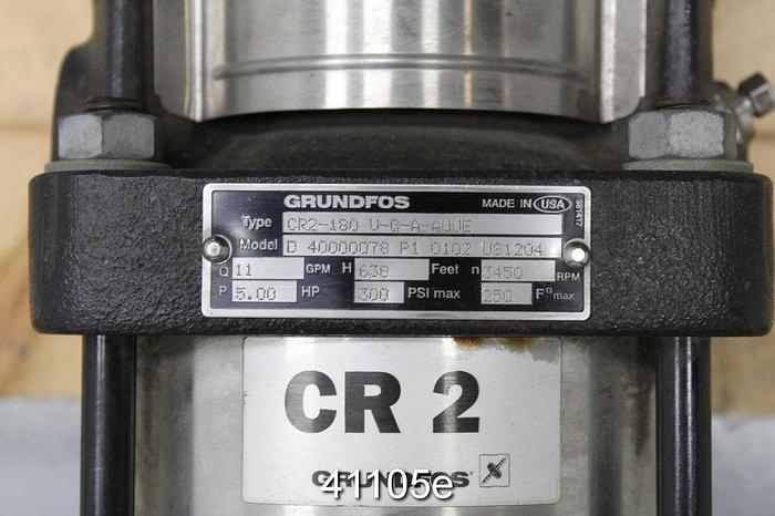 Used Grundfos D 40000078 P1 0102 US1204 High Pressure Pump #41105