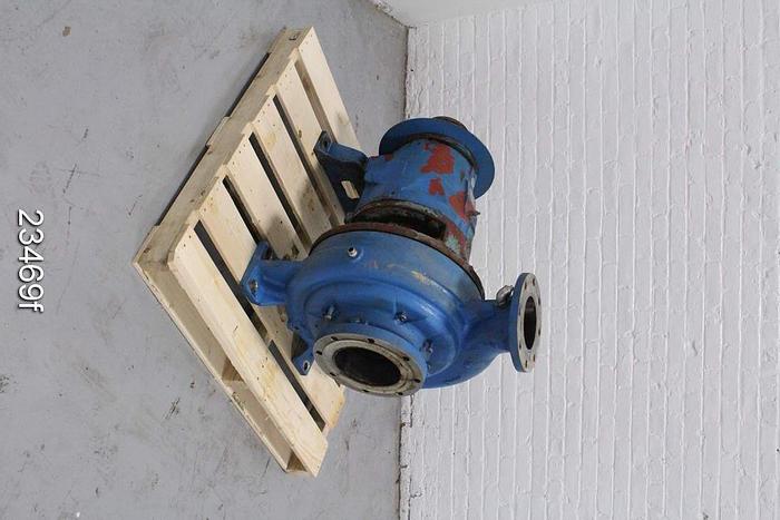 Used Goulds 3175 Pump, 3175M, 6X8X18, 5-Vane Impeller, 16" Impeller Diameter, Ss Casing, Ss Impeller, Ss Stuffing Box, Ss Suction Side Plate, Packing #23469