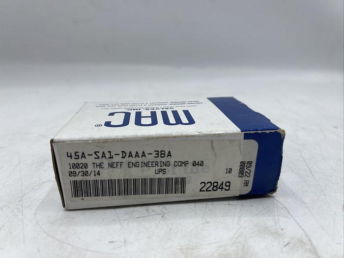 MAC VALVES INC 45A-SA1-DAAA-3BA