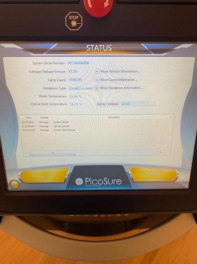 Used Cynosure PicoSure Laser 755 nm~ Tattoo removal ~Wrinkles~ Acne scars ~ lesions