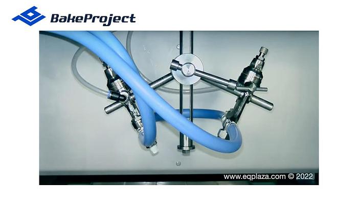 Equipment for applying of egg melange and glaze