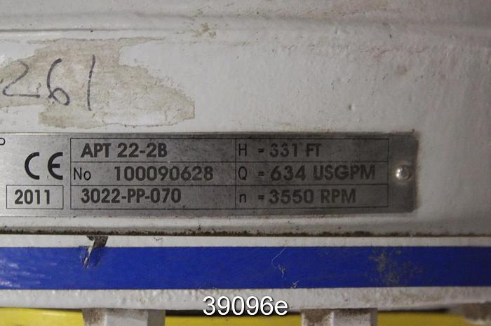 Unused Sulzer APT22-2B Pump, ASTM A890 Stainless Steel, with Motor, Unused #39096