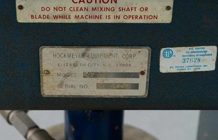 Used 2 HP HOCKMEYER HIGH SPEED LAB VACUUM DISPERSER – JACKETED – XP (#9723)