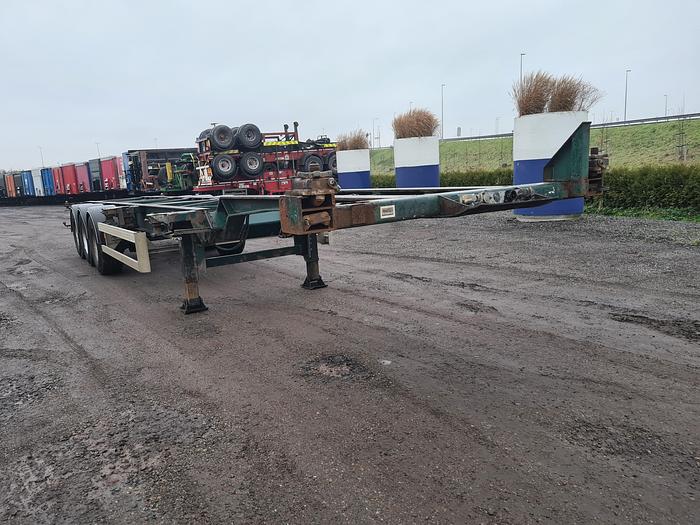 Used 2001 VAN HOOL 3B0049 3 AXLE CONTAINER CHASIS FIXED 40 FT 2X20 FT 20 FT MIDDLE 30 FT BPW DISC 5460 KG