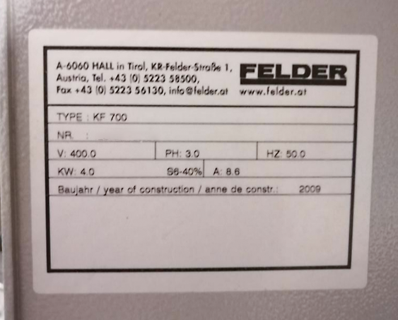 Used Felder KF 700 - Saw-Spindle Moulder - 2009
