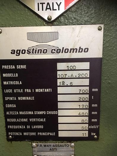 Usato 1986 COLOMBO AGOSTINO