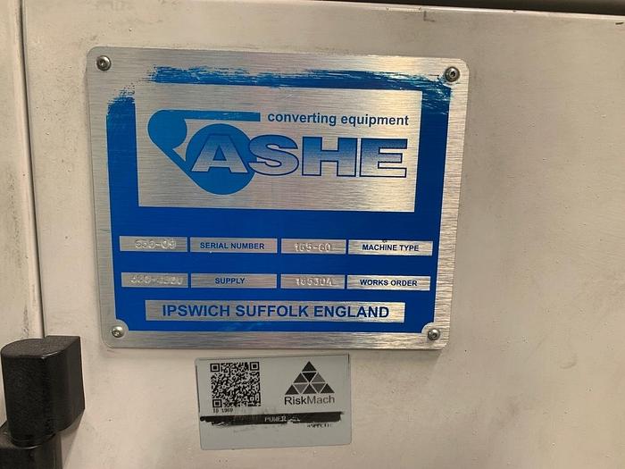Used 65" (1650mm) ASHE SAPPHIRE S2 CANTILEVERED DUPLEX SLITTER REWINDER