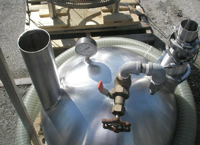 Used Tank, 20 Gallon, S/st, Groen, Jkt, 16" X 24", Hemispherical, #S737666