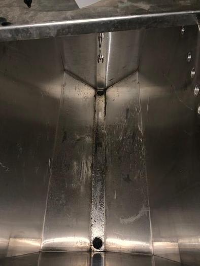 Used 30.5" Long x 14"wide x 24"deep Rectangular V-Bottom Stainless Steel Holding Tank