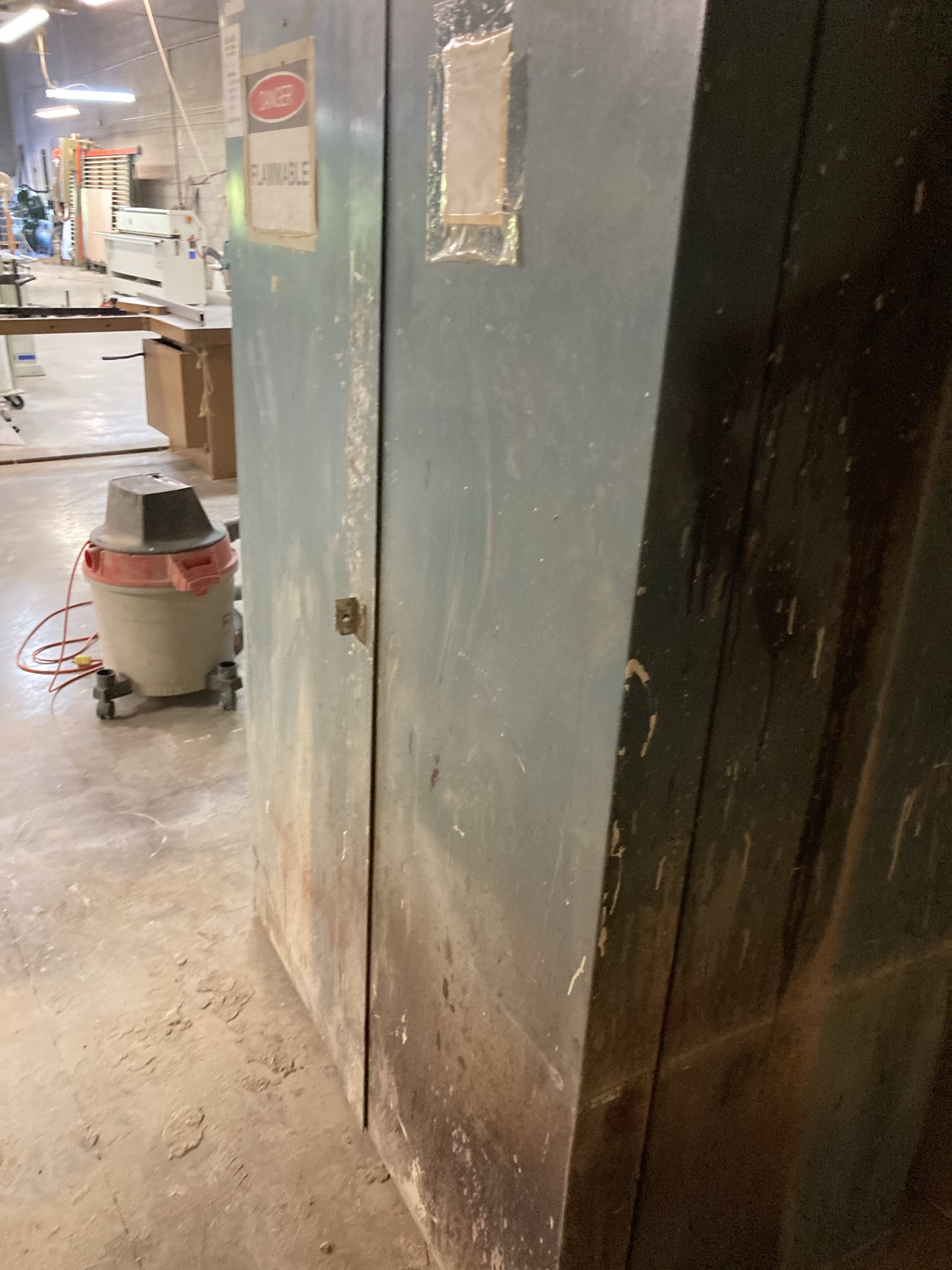 Used Blue Flammable Liquid Cabinet