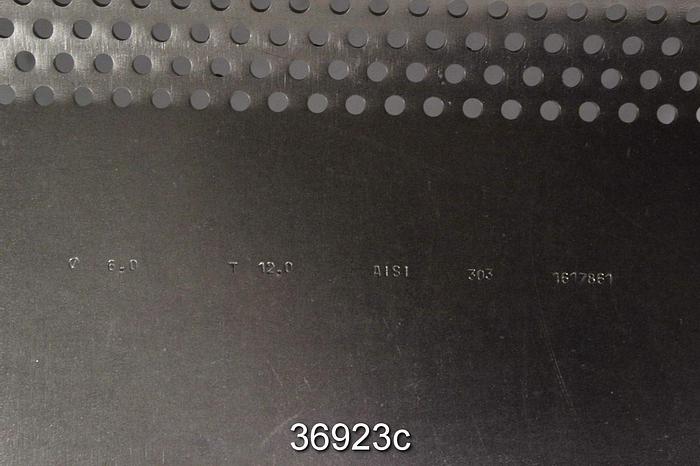 Used Black Clawson Wandel Vibrating Screen Plate, 0.23" (6mm) Holes #36923