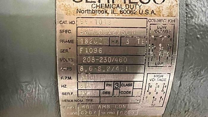 Used SERFILCO 3HP-Motor-Item#687