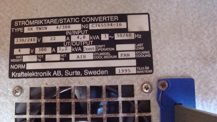 Used KRAFT Dual Output/ 300A 4V-Item#307