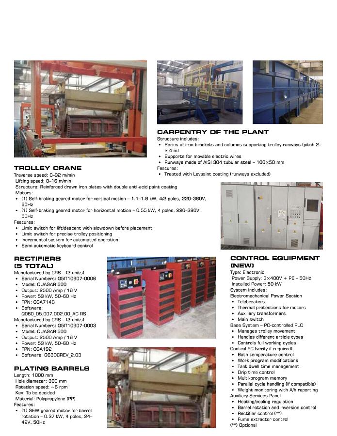 Used AUTOMATED TIN BARREL PLATING SYSTEM