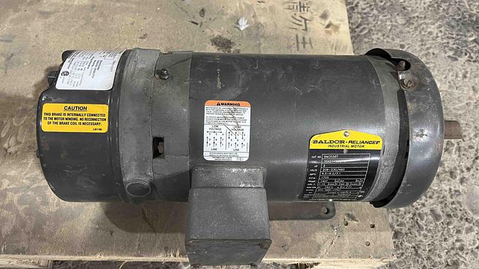 Used 2 Hp BALDOR Motor w/ STEARNS Brake-Item#481