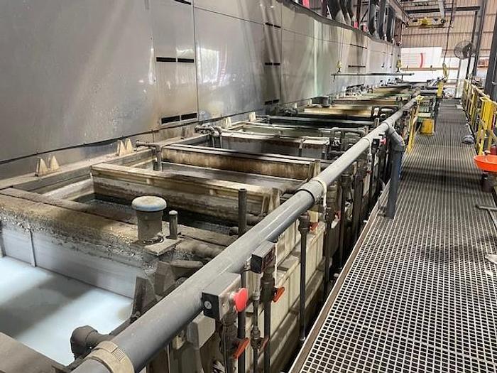 Used SEMI AUTOMATED ZINC-NICKEL RACK LINE