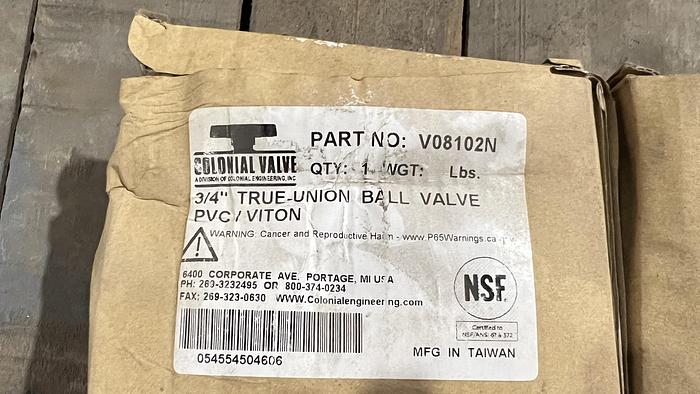 Colonial 3/4" True Union Ball Valves