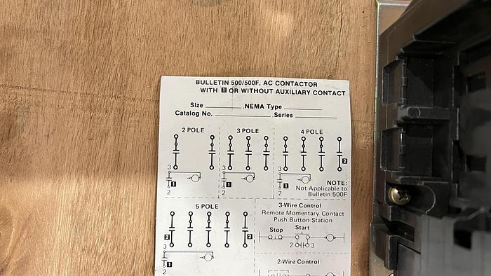 Allen Bradley 500 Feed-Through Contactor