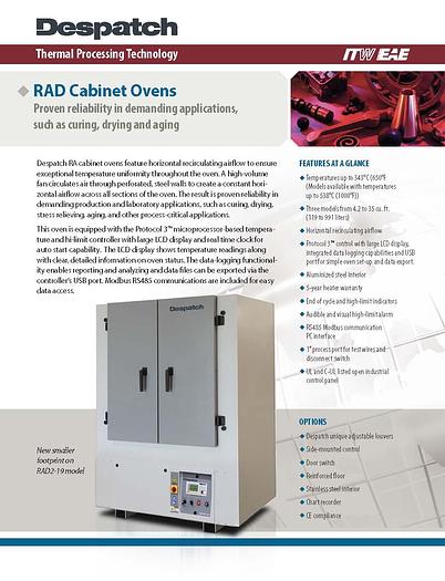 Used DESPATCH OVEN-Item#297