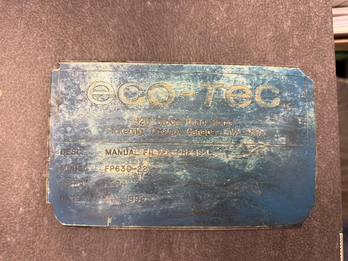 Used Eco-Tec 630 mm Filter Press