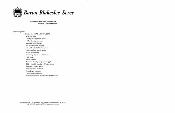 Used Acetone Cleaning System-Item#431