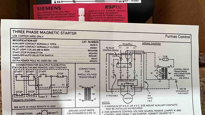 SIEMENS-Motor Starter Overload Relay-Item#647