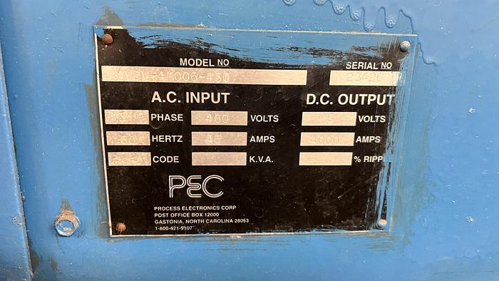 Used PEC 6V 4,000A