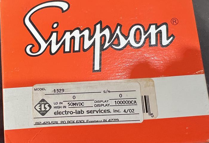Simpson 10,000 Amp Analog Gauge