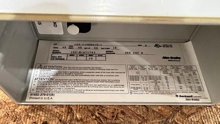 ALLEN-BRADLEY/Overload Relay-Item#641